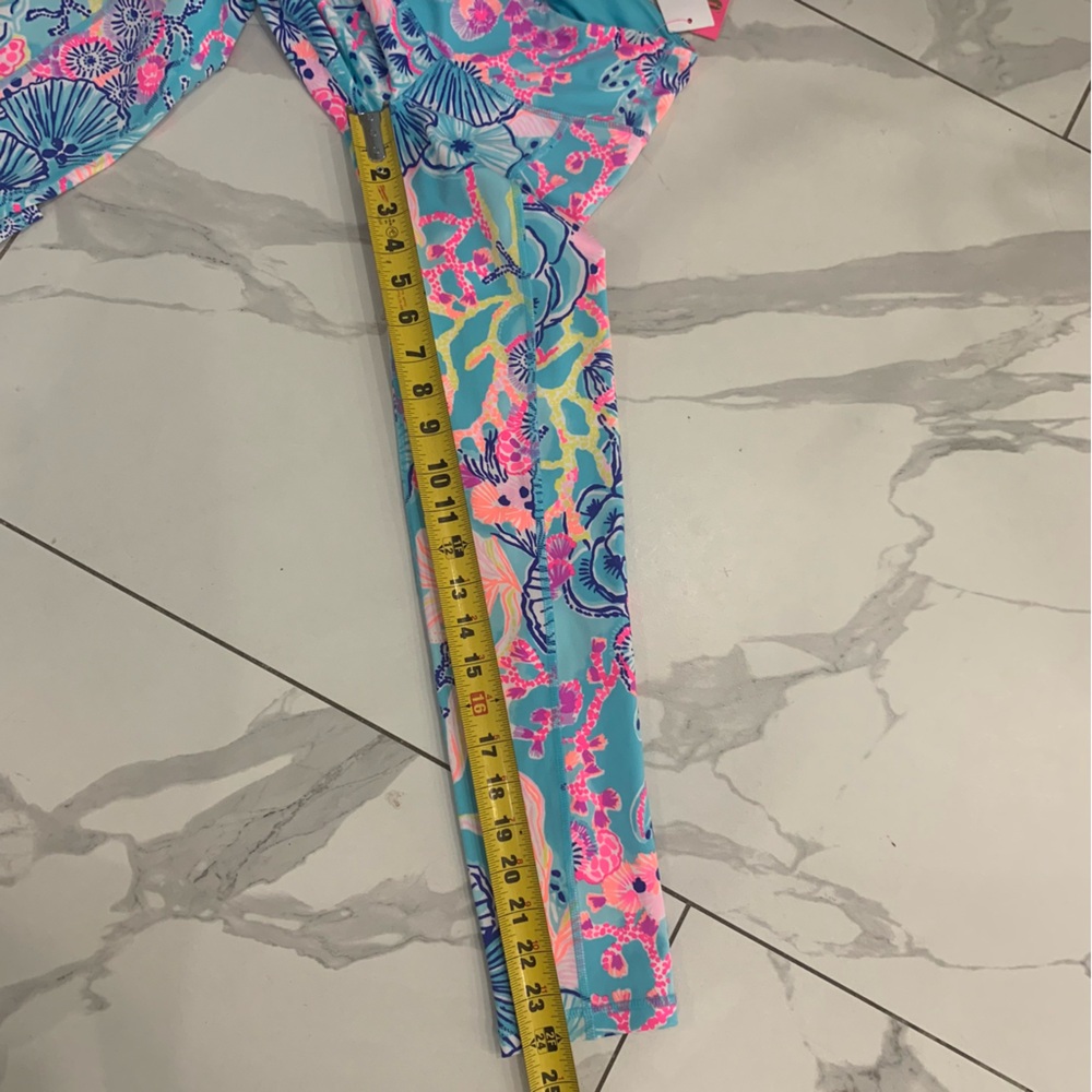 NWT Lilly Pulitzer Weekender Midi Leggings Sz XXS Luxletic Bougainville Pink - Picture 6 of 12